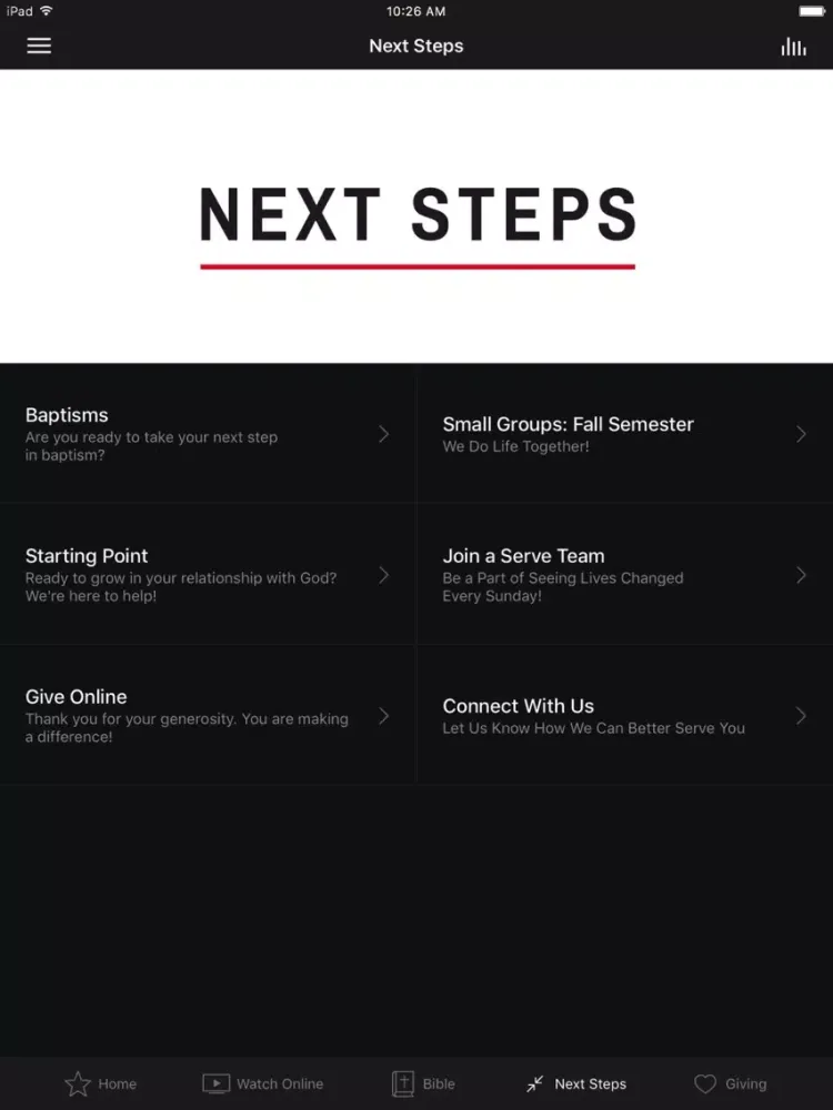 Centerpoint Church App iPad  スクリーンショット
