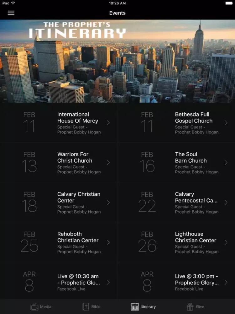 Bobby Hogan World Evangelism iPad  Screenshots