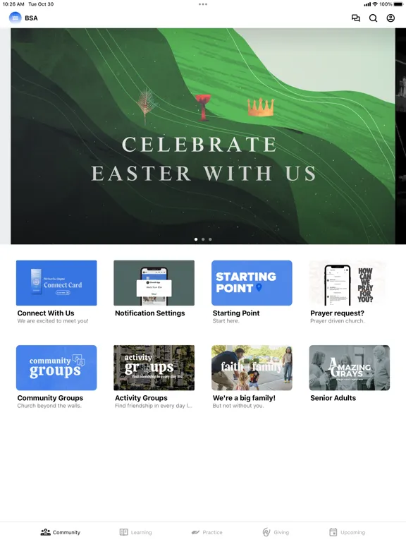 Capturas de pantalla de Blue Springs Assembly iPad 