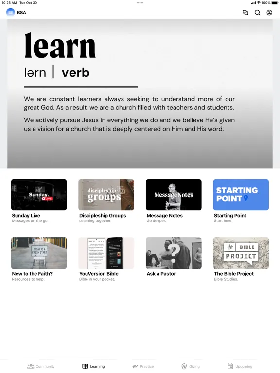 Capturas de pantalla de Blue Springs Assembly iPad 