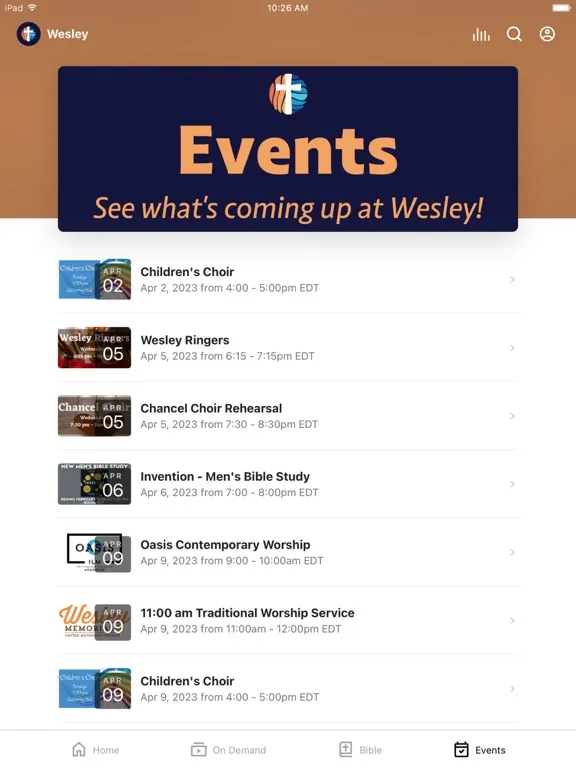 Wesley Memorial UMC iPad  স্ক্রিনশট