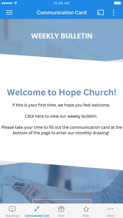 Hope Church Blaine App Ekran Görüntüleri