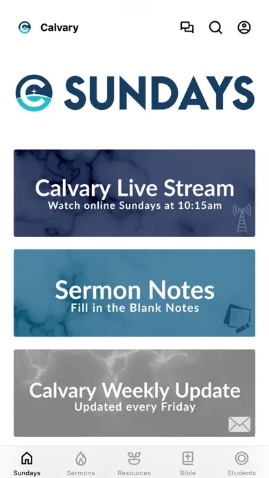 Ảnh chụp màn hình của Calvary Baptist App