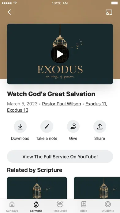 Ảnh chụp màn hình của Calvary Baptist App