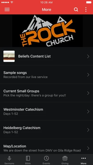 Captures d'écran de The Rock Church Yuma