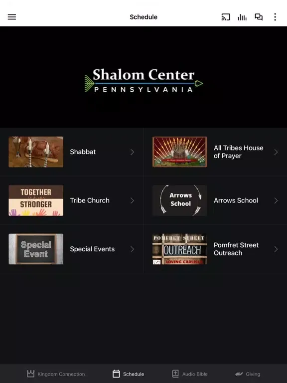 Capturas de pantalla de Shalom Center PA iPad 