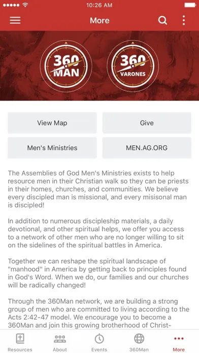 Zrzuty ekranu Mens Ministries