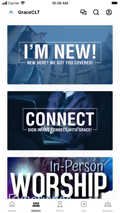 ภาพหน้าจอของ Grace Church CLT 'Life App'