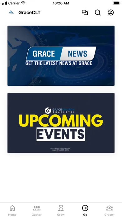 ภาพหน้าจอของ Grace Church CLT 'Life App'