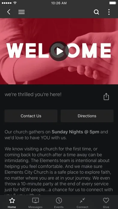 ภาพหน้าจอของ Elements City Church