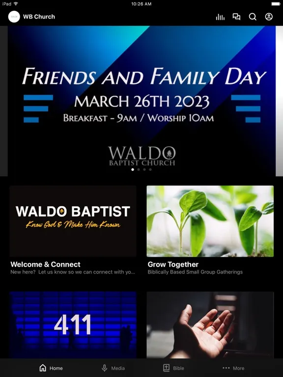 Captures d'écran de Waldo Baptist Church iPad 