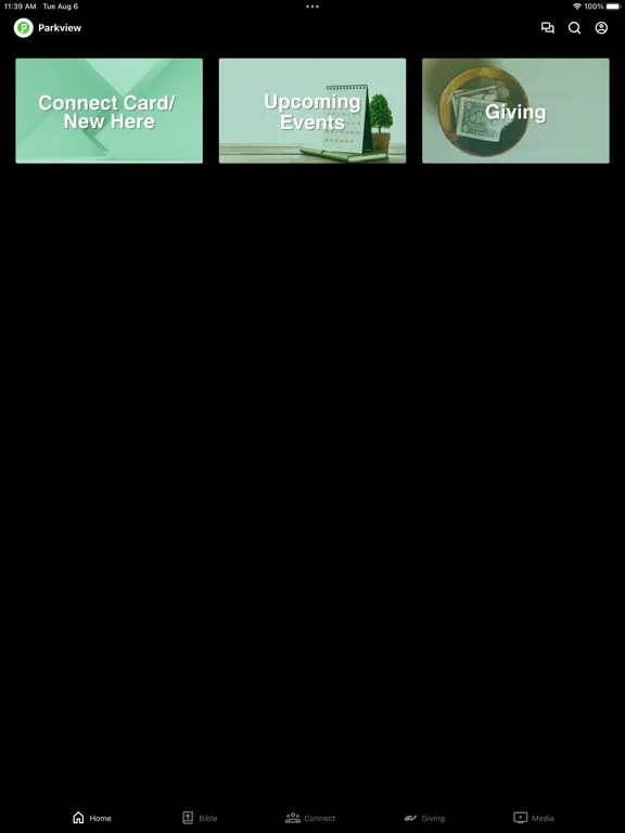 Capturas de pantalla de Parkview church of Christ iPad 