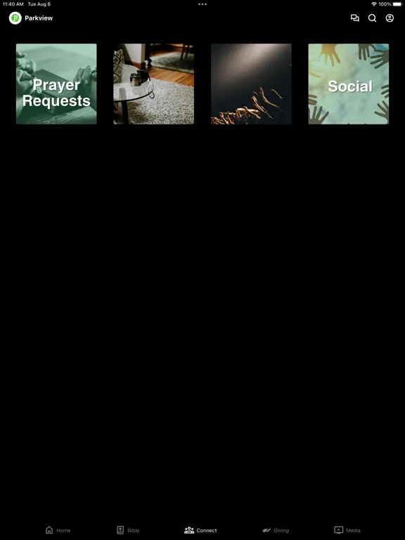 Capturas de pantalla de Parkview church of Christ iPad 