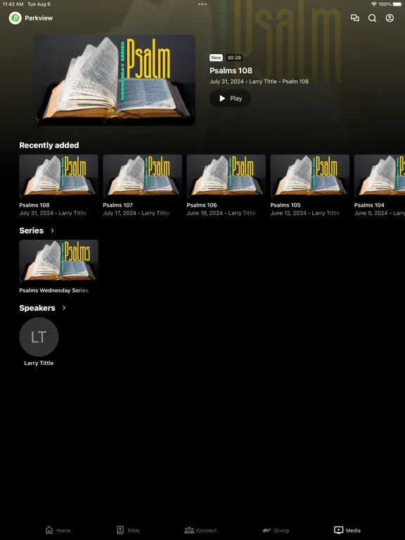 Capturas de pantalla de Parkview church of Christ iPad 