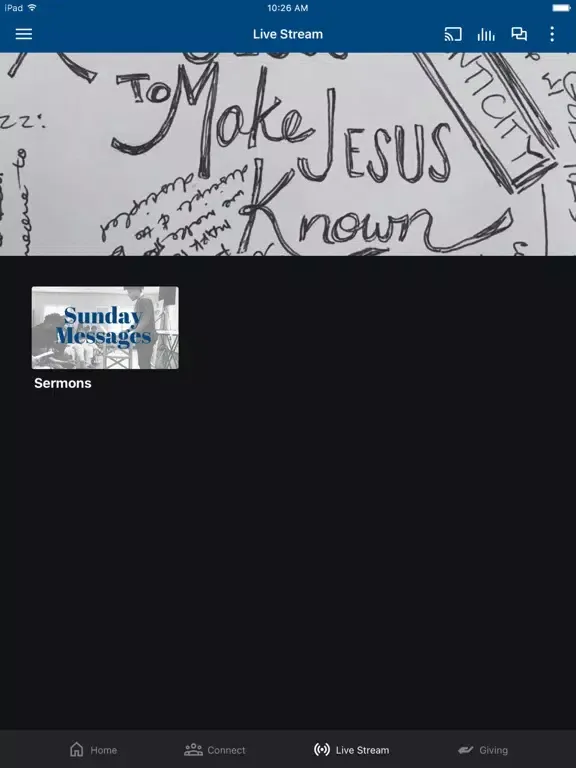 Zrzuty ekranu Upward Call Church iPad 