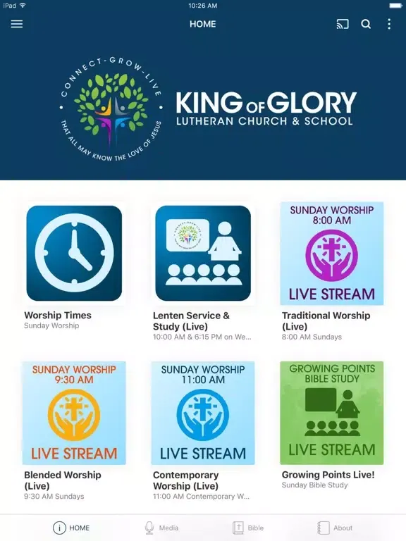 King of Glory Lutheran Church iPad 應用截圖