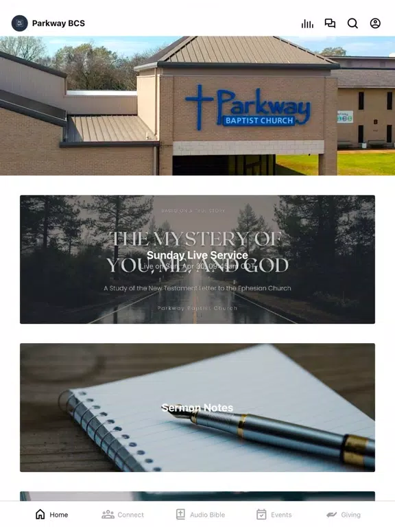 Parkway Baptist Church TX iPad  स्क्रीनशॉट