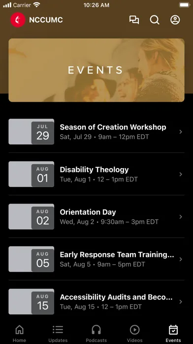 Capturas de pantalla de NC Conference of The UMC