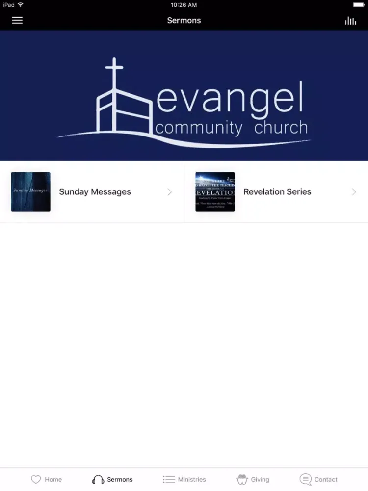 Evangel Community Church iPad  स्क्रीनशॉट