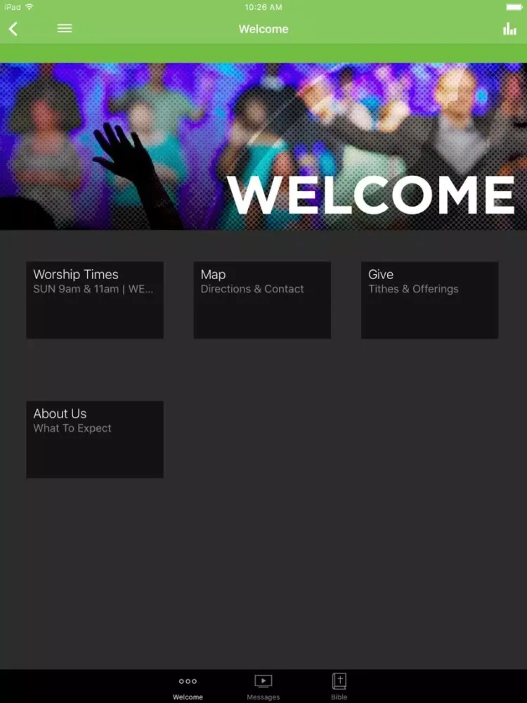 Tangkapan skrin Solid Rock Church - GA iPad 