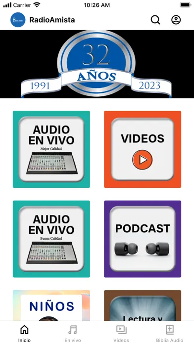 Capturas de tela do KHCB Radio Amistad