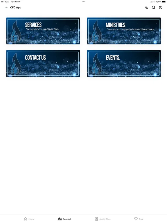Crossfire Church App iPad  Screenshots
