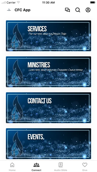 Crossfire Church App Screenshots