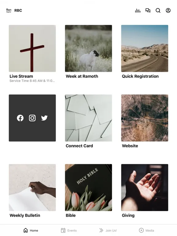 Ramoth Baptist Church iPad 应用截图