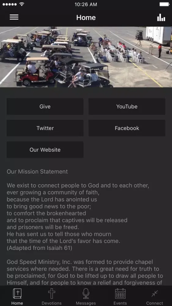 ภาพหน้าจอของ God Speed Ministry