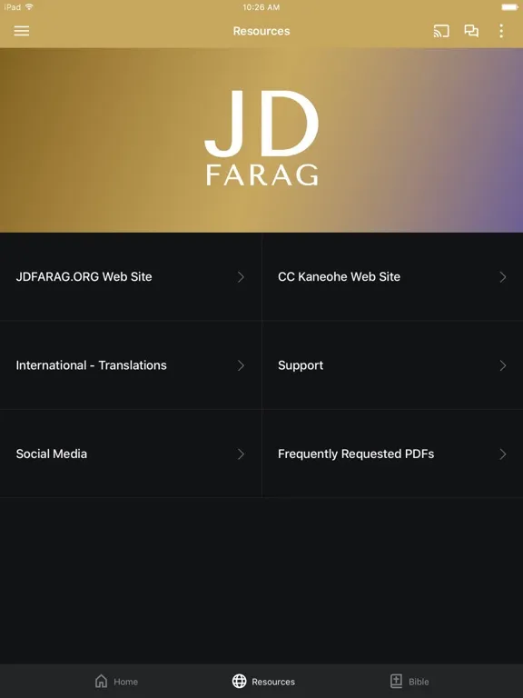 JD Farag iPad 应用截图