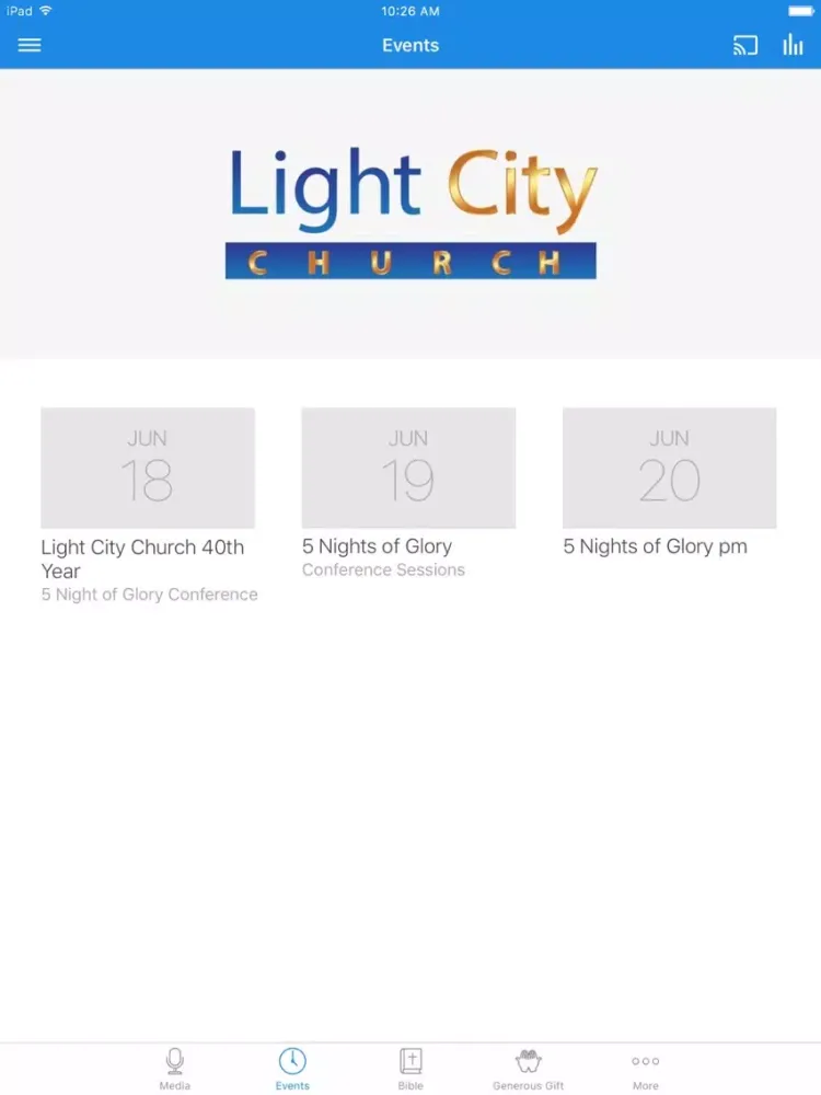 Light City Church iPad  Ekran Görüntüleri