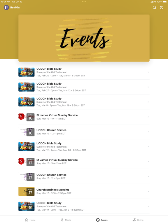 Ảnh chụp màn hình của Restore My Life Ministry iPad 