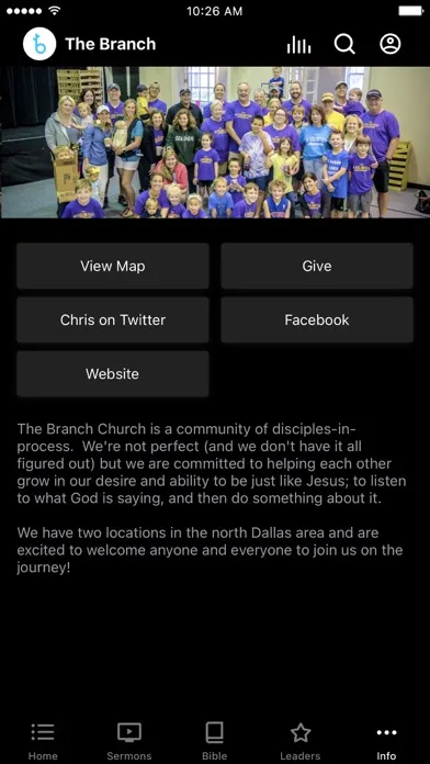 Ảnh chụp màn hình của The Branch Church