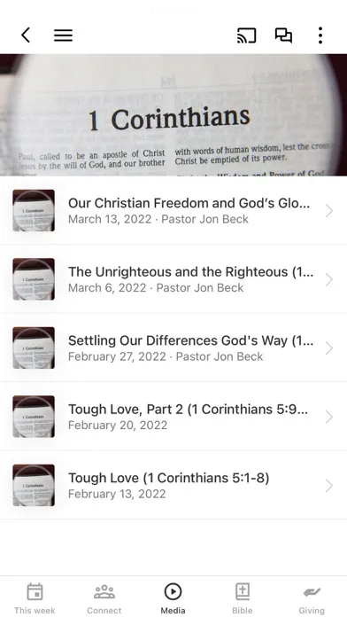 Capturas de tela do Tabernacle Baptist Macon