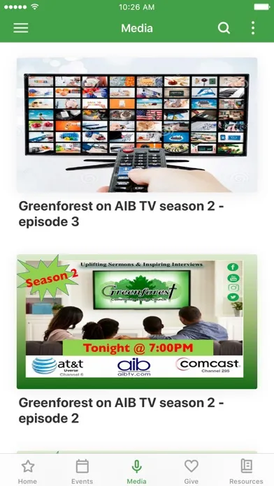 Capturas de tela do Greenforest Community Baptist