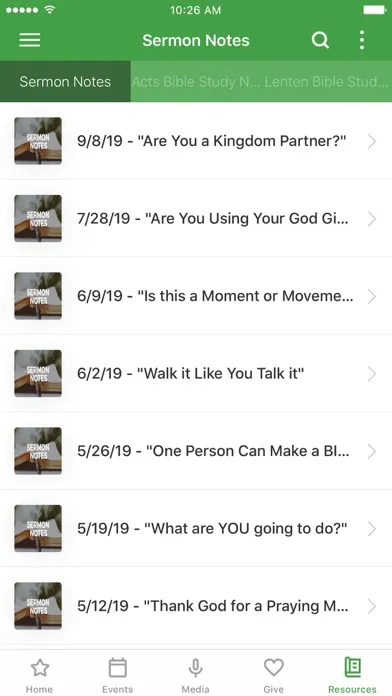 Capturas de tela do Greenforest Community Baptist