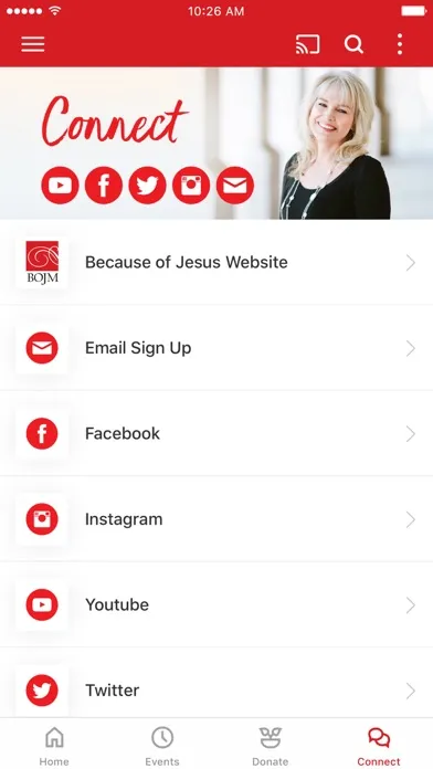 Ảnh chụp màn hình của Because of Jesus Ministries
