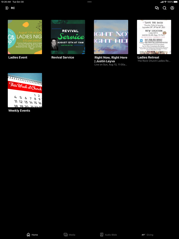 Revival Center iPad 應用截圖