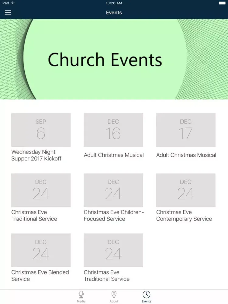 Ảnh chụp màn hình của Pine Valley UMC Wilmington iPad 
