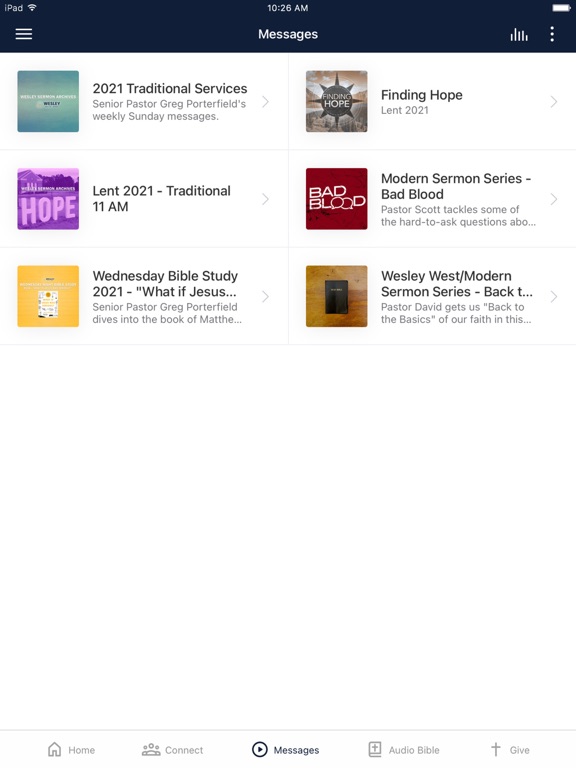 Wesley UMC Evans iPad 应用截图