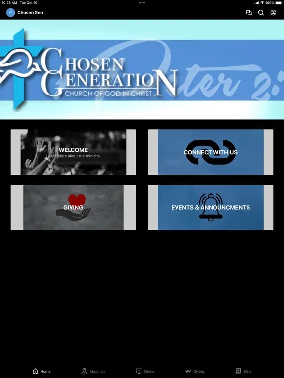 Tangkapan layar Chosen Generation Church -CGC iPad