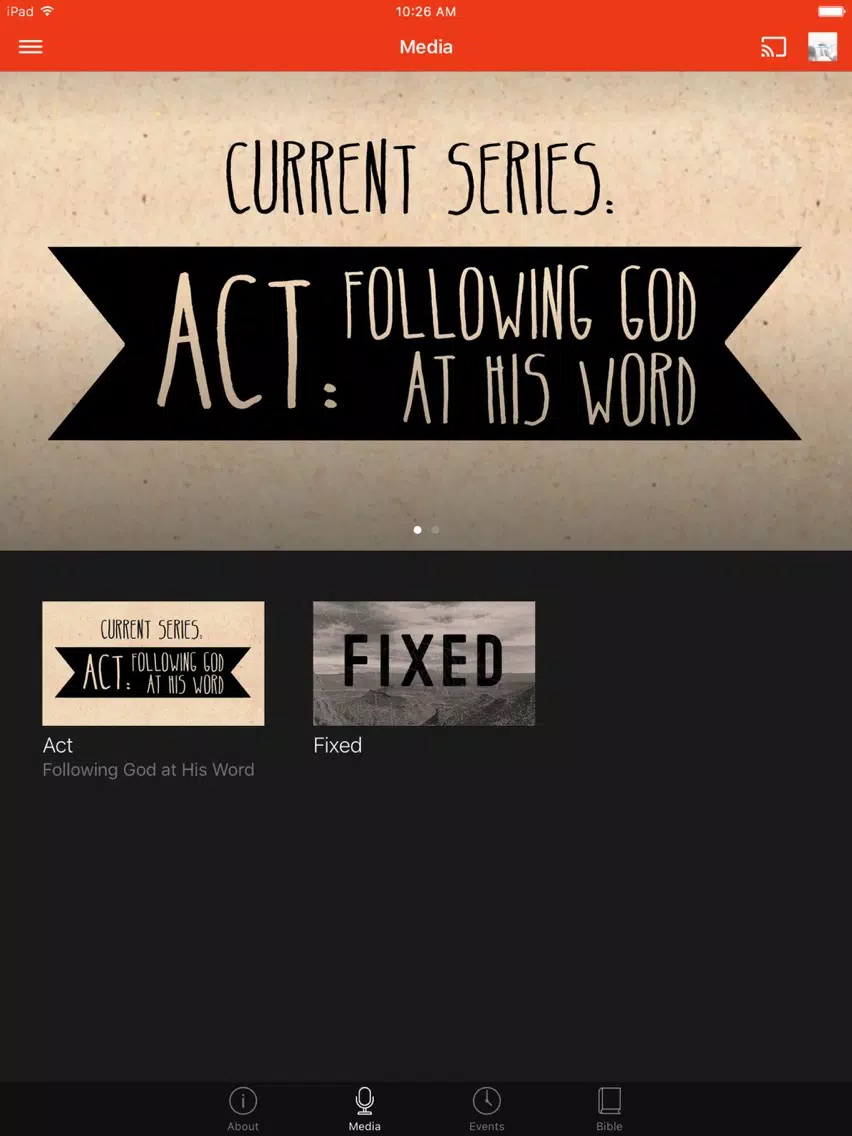 Tangkapan skrin Mission Church Appleton iPad 
