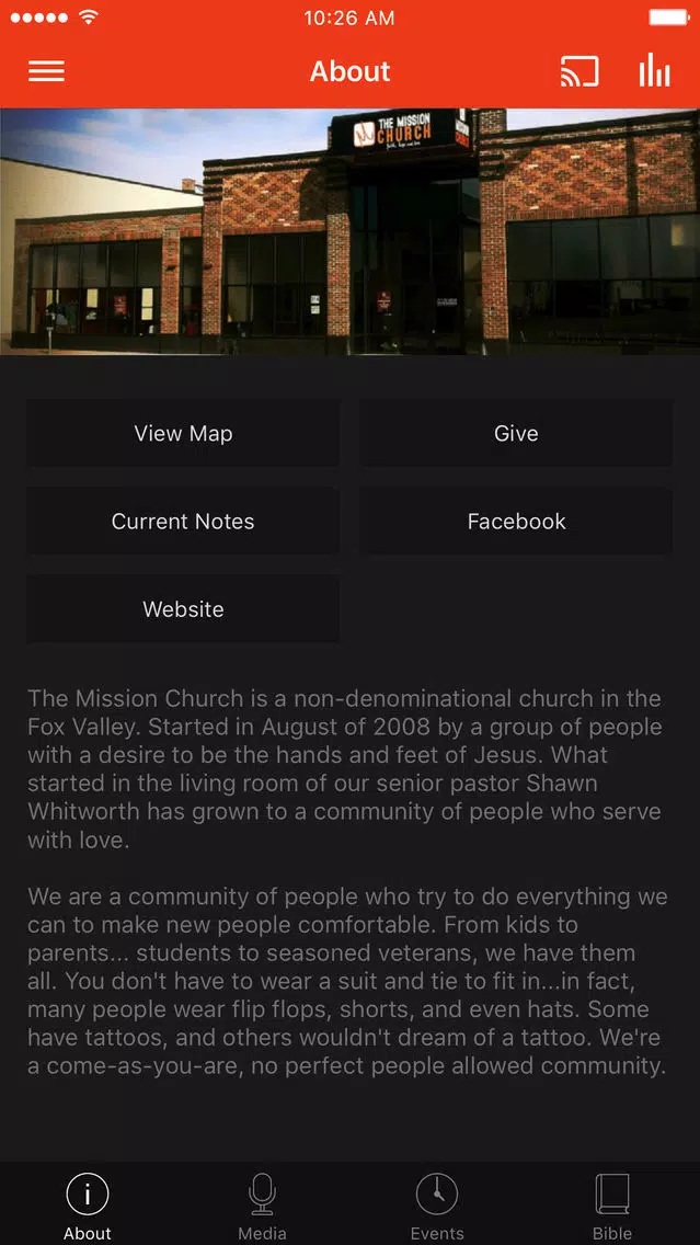 Tangkapan skrin Mission Church Appleton