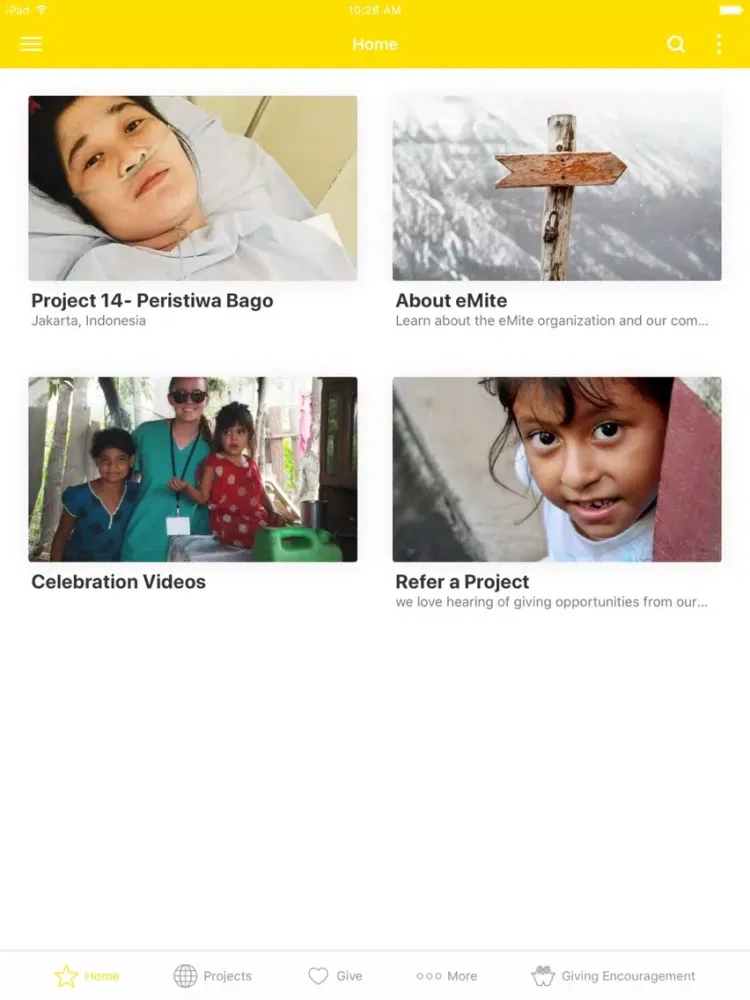 Capturas de pantalla de eMite - the little giving app iPad 