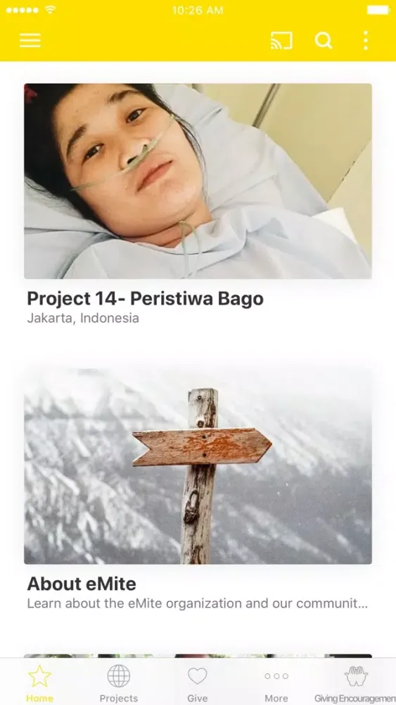 Capturas de pantalla de eMite - the little giving app