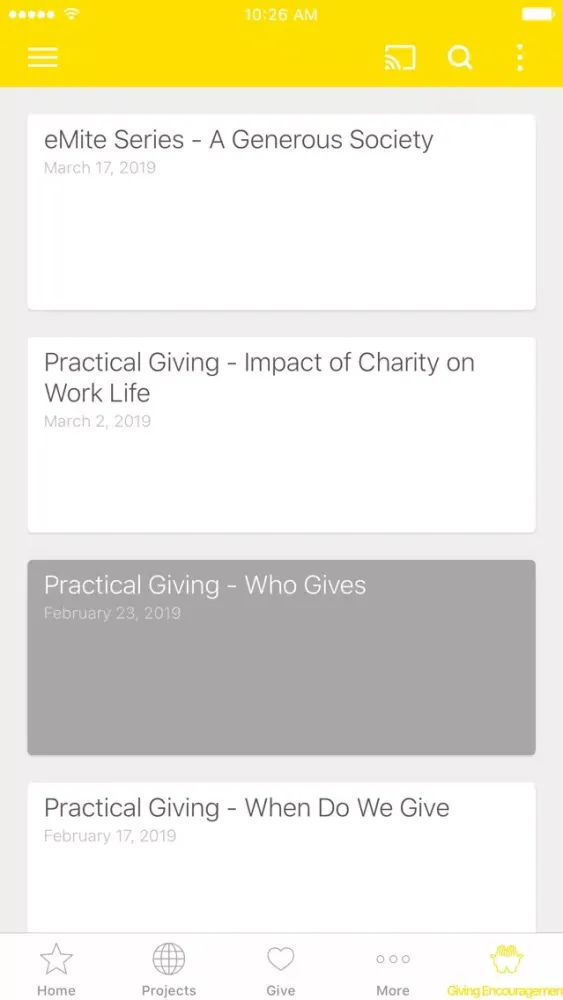 Capturas de pantalla de eMite - the little giving app