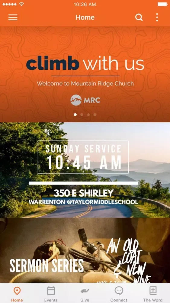 Mountain Ridge Church App Ekran Görüntüleri