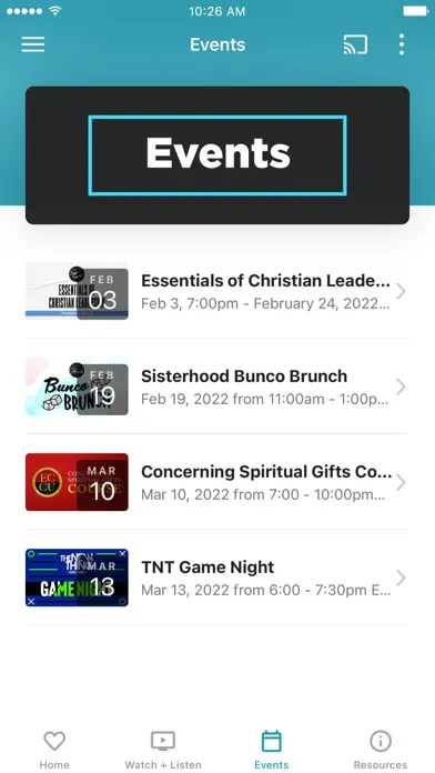 Capturas de pantalla de East Coast App