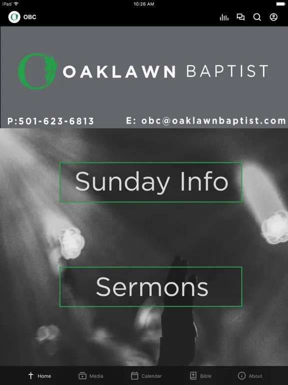 Oaklawn Baptist Church iPad  Screenshots