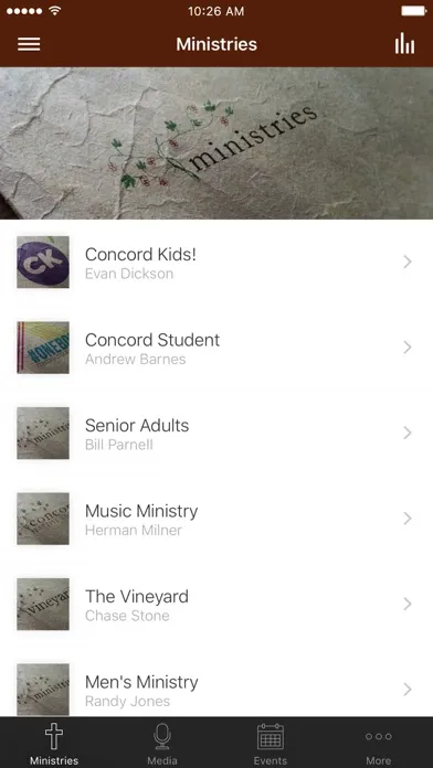 Tangkapan skrin Concord Baptist Church